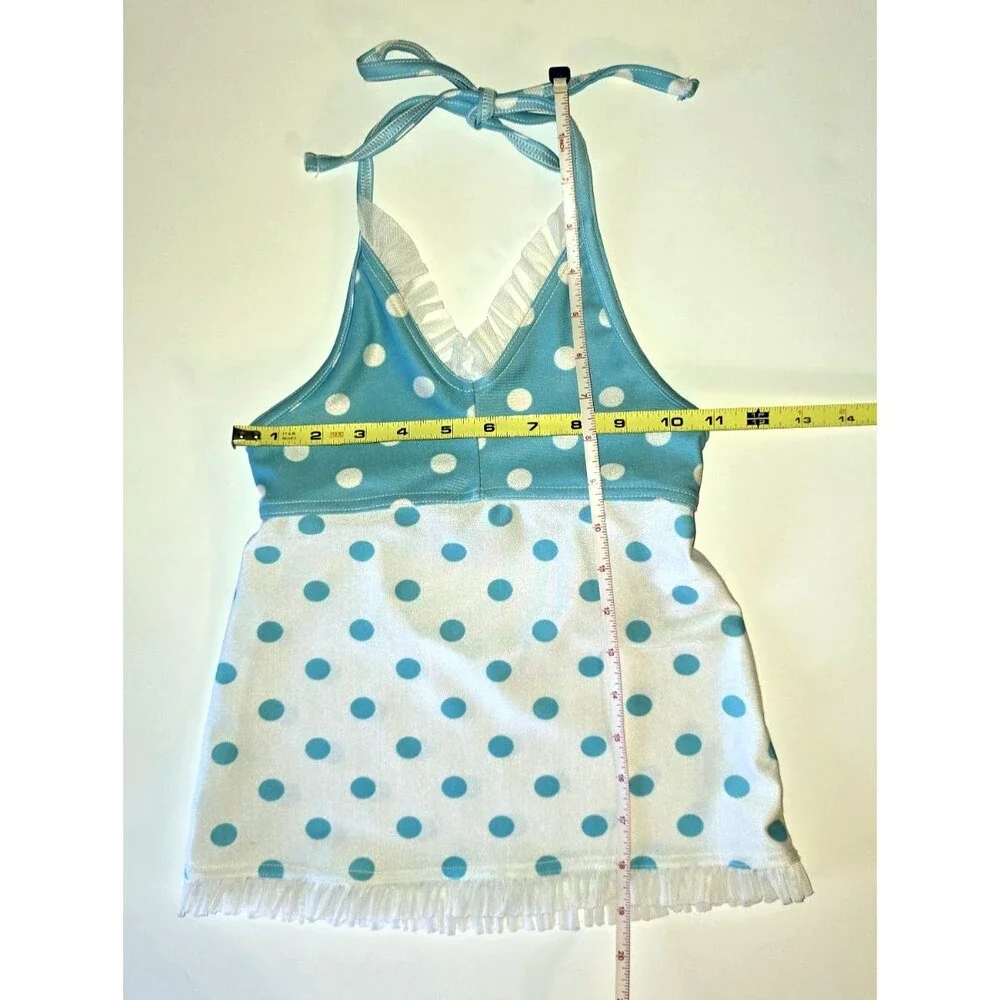 Polka Dot Halter Top & Shorts Small Dancewear / Costume Set Y2K Vintage Cutesy